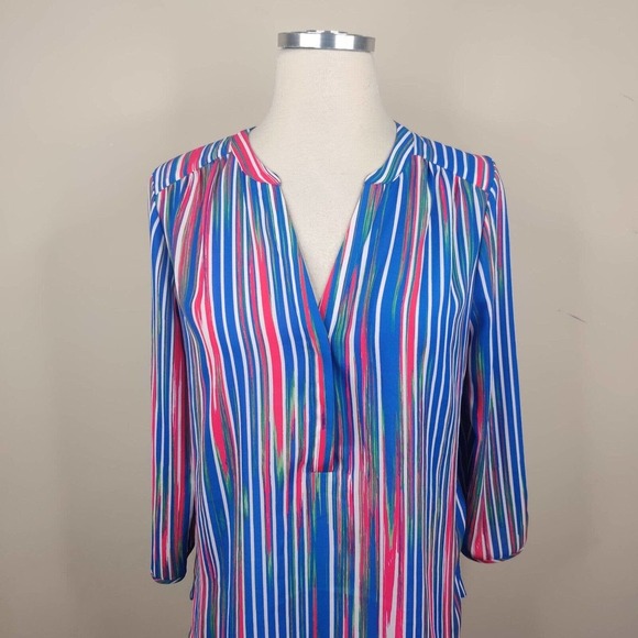 Not Your Daughters Jeans Top Striped 3/4 Sleeve - Picture 2 of 12